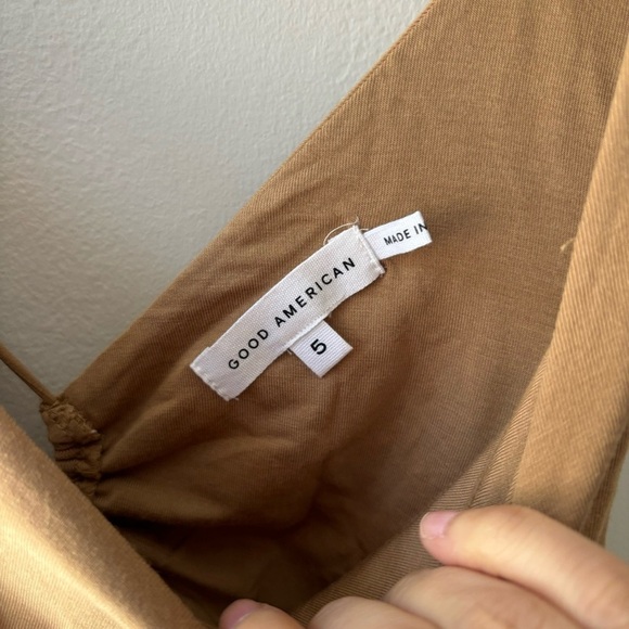 Good American Good Touch Plunge Back Bodycon Dress Sz 5 - Picture 6 of 9